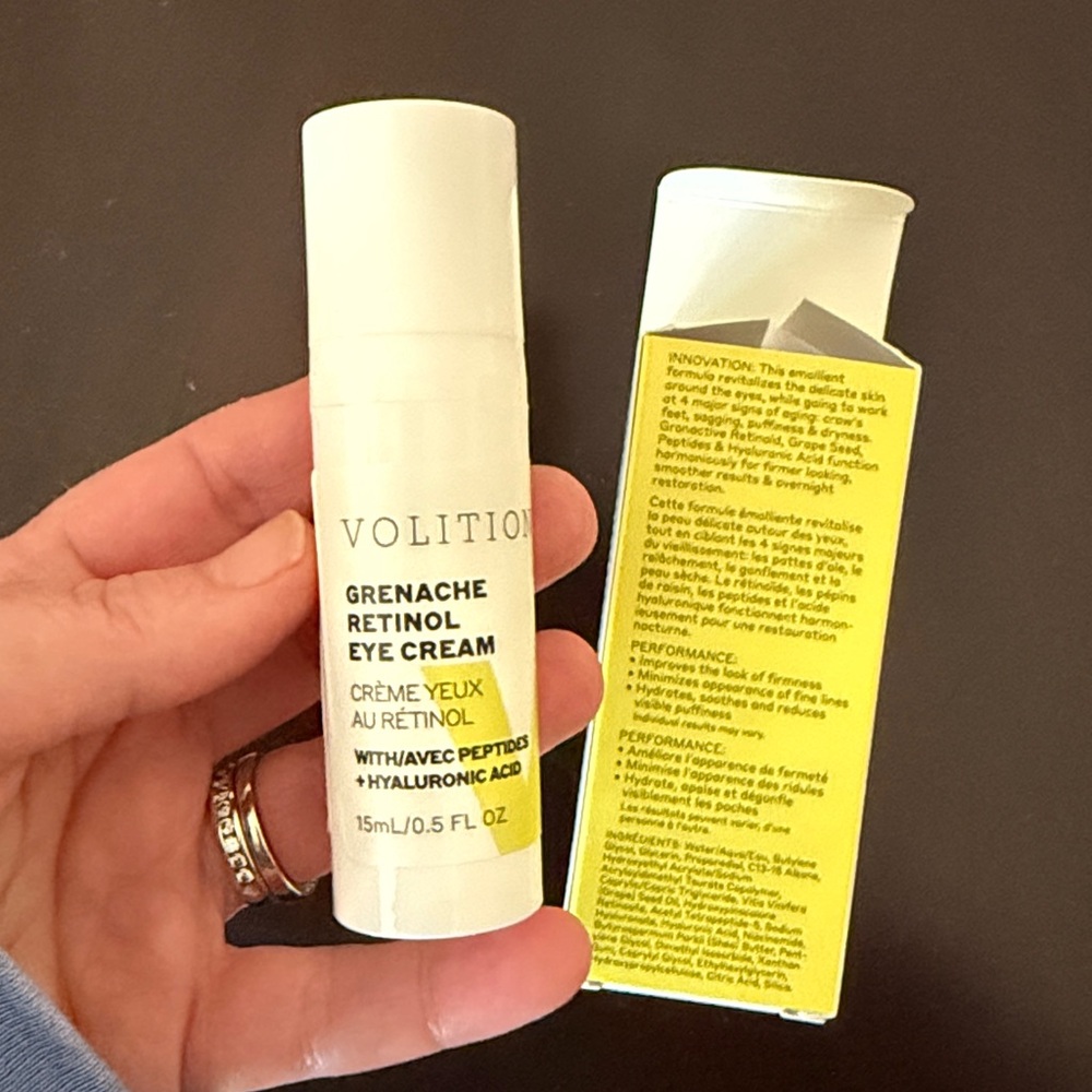New Volition Grenache Retinol Eye Cream With Peptides and Hyaluronic Acid